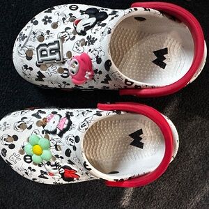 Disney Kids Slippers with Red and White Design